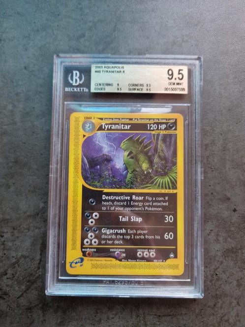 Tyranitar Aquapolis BGS 9.5, Hobby & Loisirs créatifs, Jeux de cartes à collectionner | Pokémon, Comme neuf, Enlèvement ou Envoi