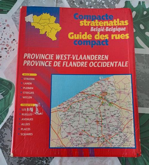 Stratenatlas België Provincie West-Vlaanderen !!!, Livres, Atlas & Cartes géographiques, Utilisé, Autres atlas, Belgique, Enlèvement ou Envoi