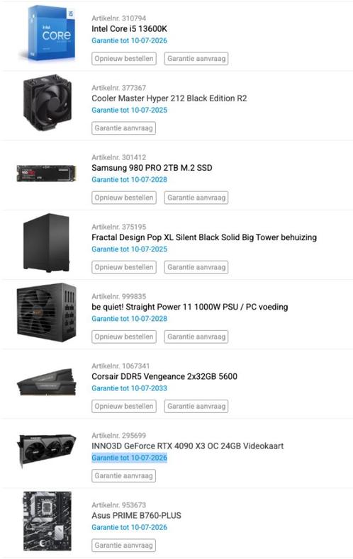 High-End Gaming/Workstation PC – RTX 4090, i5 13600K, 64GB, Computers en Software, Desktop Pc's, Zo goed als nieuw, 4 Ghz of meer