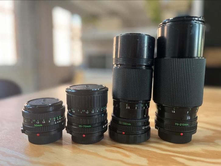 Canon fd set, Audio, Tv en Foto, Foto | Lenzen en Objectieven, Zo goed als nieuw, Ophalen