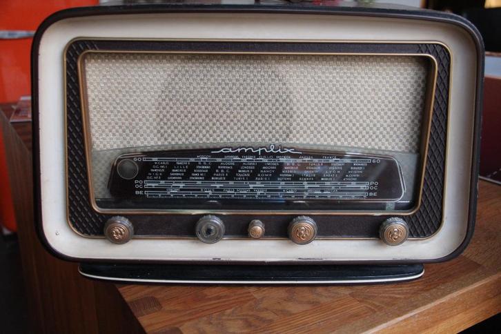 Amplix, oude buizenradio F346 55W, Antiek en Kunst, Antiek | Tv's en Audio, Ophalen