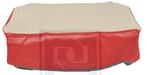 Bekleding PV544 achterbank hoes rug rood-beige vinyl 25-144, Ophalen of Verzenden, Nieuw