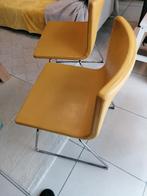 Moderne lederen Ikea stoelen.. Prijs is voor het koppel., Ophalen, Twee