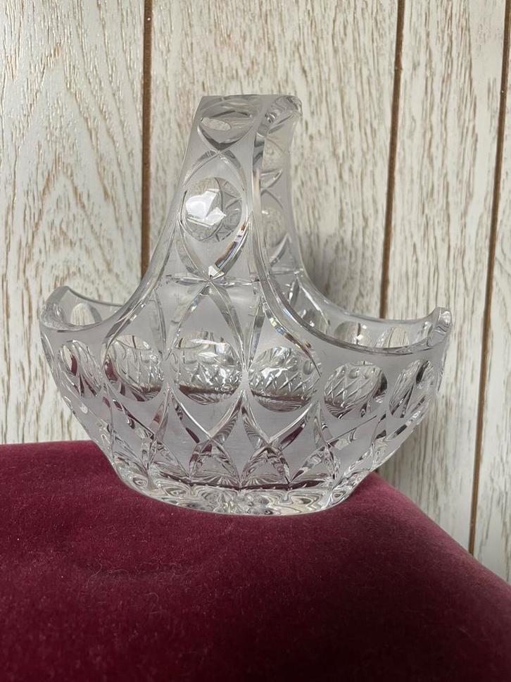 Kristallen mandje, Antiek en Kunst, Antiek | Glaswerk en Kristal, Ophalen of Verzenden