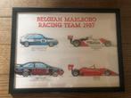 BELGIAN MARLBORO RACING TEAM 1987 kader, Verzamelen, Ophalen of Verzenden, Gebruikt, Auto's