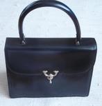 Donkerblauwe, vintage handtas - goede staat!, Handtassen en Accessoires, Tassen | Damestassen, Ophalen, Handtas