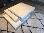 Moderne salontafel hoogglans wit - vierkant, Huis en Inrichting, Tafels | Salontafels, Ophalen, Gebruikt, 50 tot 100 cm, Vierkant