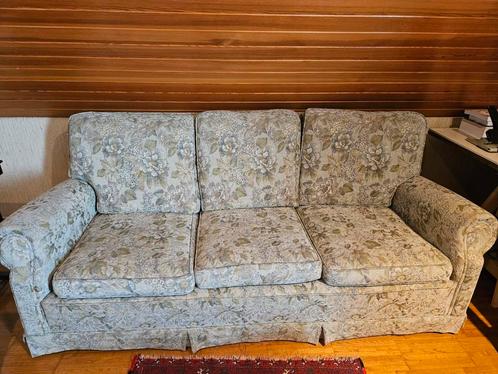 Vintage bank en fauteuils (1970), Huis en Inrichting, Zetels | Zetels, Zo goed als nieuw, Stof, Ophalen