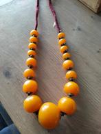 collier ambre, Handtassen en Accessoires, Kettingen, Ophalen of Verzenden, Zo goed als nieuw, Geel, Steen of Mineraal