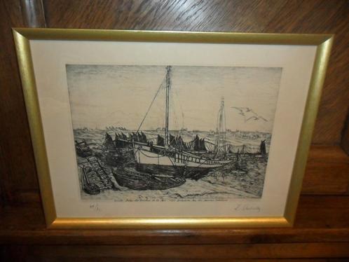 Ets van Rodolphe Strebelle (Doornik, 1880 - Ukkel, 1959), Antiek en Kunst, Kunst | Etsen en Gravures, Ophalen of Verzenden