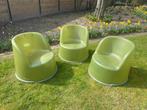 => Zeldzame Olijfgroene Ikea Kimme kuipstoelen <=, Ophalen, Zo goed als nieuw, Kunststof, Stapelbaar