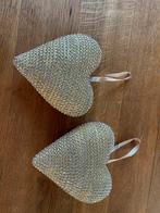 2 hartjes met strass om op te hangen, Ophalen of Verzenden, Zo goed als nieuw