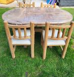 Massief hardhouten set, Antiek en Kunst, Antiek | Meubels | Tafels, Ophalen