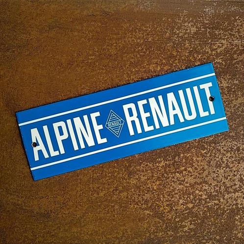 Emaille Schild RENAULT ALPINE Reclamebord Plaque Dealer Gift, Verzamelen, Merken en Reclamevoorwerpen, Gebruikt, Reclamebord, Verzenden