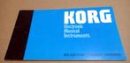 KORG GENERAL CATALOGUE 1985, Muziek en Instrumenten, Synthesizers, Ophalen of Verzenden, Zo goed als nieuw, Korg