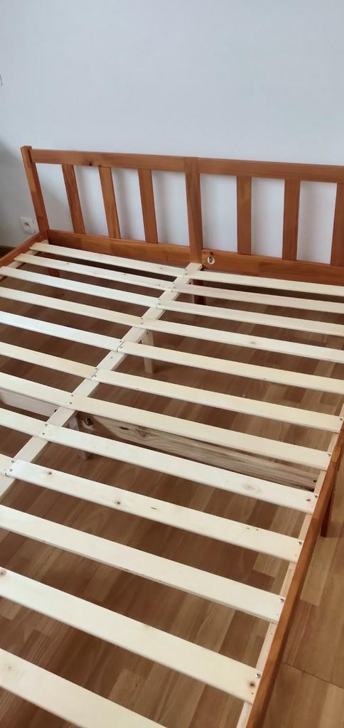 Bed 160x200cm - Nieuw, Huis en Inrichting, Slaapkamer | Bedden, Nieuw, 160 cm, 200 cm, Hout, Bruin, Ophalen