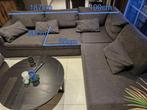 Grijze hoekzetel/lounge + poef te koop (287x230) (100x80), Huis en Inrichting, Zetels | Zetels, Ophalen, 250 tot 300 cm, Gebruikt