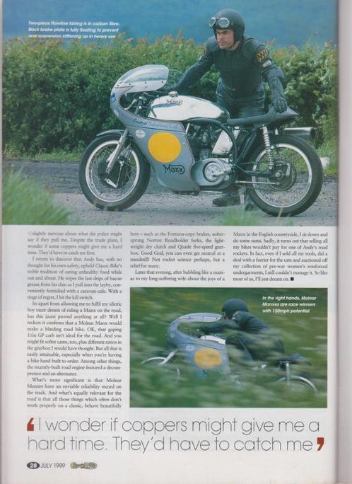 Moto Norton Manx Molnar collection, Livres, Motos, Utilisé, Envoi