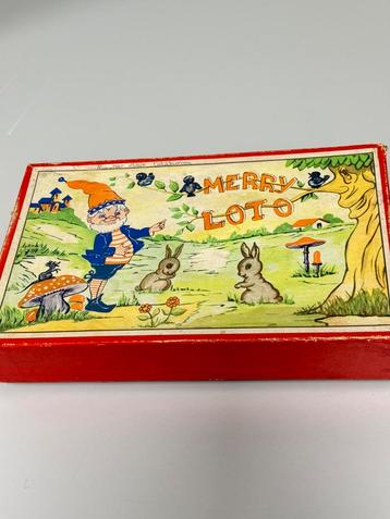 1950 antiek Vintage Bingospel, Merry Loto zeldzaam bingo beschikbaar voor biedingen