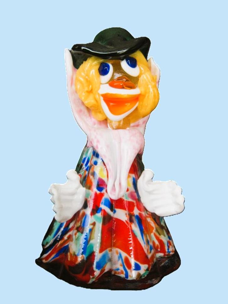 Clown pressepapier Murano, Antiquités & Art, Antiquités | Verre & Cristal, Enlèvement
