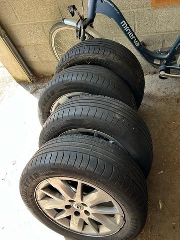 Banden op velg voor Renault Espace 4, Ophalen, Gebruikt, 17 inch, Band(en)
