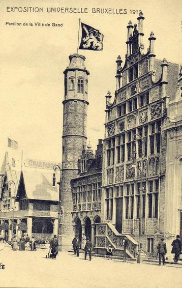 5 cartes postales - Expo 1910 - Bruxelles disponible aux enchères