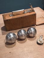 Vintage Jeu de boules - Petanqueballen metaal, Antiek en Kunst, Antiek | Speelgoed, Ophalen