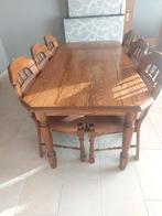 Eiken tafel met 6 eiken stoelen in perfecte staat., Huis en Inrichting, Ophalen, Zo goed als nieuw