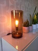RETRO DESIGN TAFELLAMP FUME BRUIN GLAS (68€ ipv 149€), Ophalen, Gebruikt, Retro - modern - tijdloos, Glas