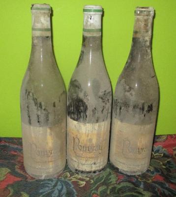 3x Vieux vin blanc Demi Sec - Vouvray 1973 - Verdier, Enlèvement ou Envoi, Pleine, Comme neuf, Vin blanc