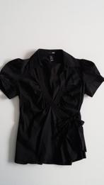 Chemise portefeuille noire à manches courtes et nœud, taille, Vêtements | Femmes, Blouses & Tuniques, H&M, Enlèvement ou Envoi