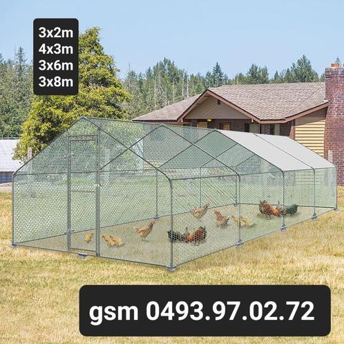 kippenrennen + dakje + galva draad, Dieren en Toebehoren, Vogels | Hokken en Kooien, Nieuw, Ophalen