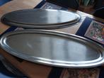 2 très grands plats en acier inoxydable (97 cm), Maison & Meubles, Autres matériaux, Autres styles, Enlèvement, Utilisé