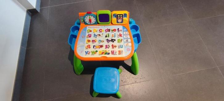Spelcomputer V-tec bureau 3 in 1, Kinderen en Baby's, Speelgoed | Vtech, Zo goed als nieuw, 4 tot 6 jaar, Ophalen