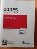 Droit familial  - CODES ANNOTES 20/19 - 10e EDITION, Ophalen of Verzenden, Zo goed als nieuw,   Jean-Louis Renchon