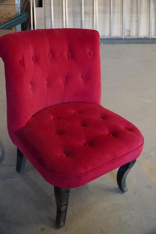 Rode Fauteuil, Huis en Inrichting, Fauteuils, Gebruikt, Hout, Stof, Ophalen
