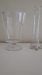 2 glazen vazen, Glas, Gebruikt, Ophalen of Verzenden