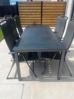 Tuintafel met 6 stoelen, Tuin en Terras, Tuinsets en Loungesets, Ophalen, Gebruikt