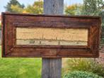 Panorama d'Anvers sur cadre en bois, Antiquités & Art, Enlèvement