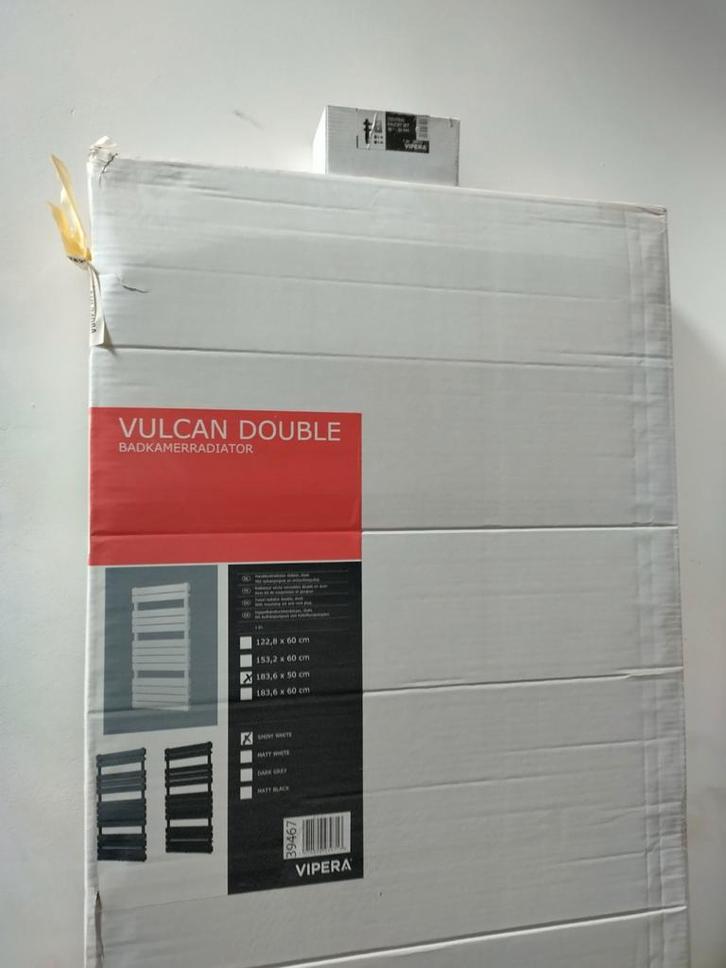 Vipera vulcan double badkamer radiator wit, Doe-het-zelf en Bouw, Verwarming en Radiatoren, Nieuw, Radiator, 80 cm of meer, Minder dan 60 cm