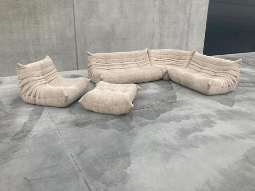 Modulaire ensemble in Beige Corduroy, Velours Côtelé, Huis en Inrichting, Zetels | Complete zithoeken, Nieuw, Stof, Ophalen of Verzenden