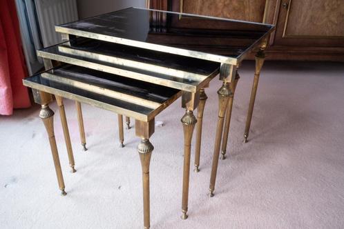 Set van drie salontafels, messing, Antiek en Kunst, Antiek | Meubels | Tafels, Ophalen