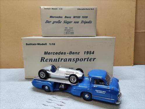 CMC Mercedes Transporter 1:18 & W165 Silberpfeil 1939, Hobby & Loisirs créatifs, Voitures miniatures | 1:18, Neuf, Voiture, Autres marques