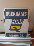 Oud dubbelzijdig reclamebord Duckhams Motor oil, Ophalen of Verzenden, Reclamebord