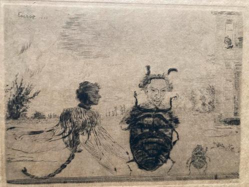 James ENSOR *INSECTES PARTICULIERS*, Antiek en Kunst, Kunst | Schilderijen | Klassiek, Ophalen of Verzenden