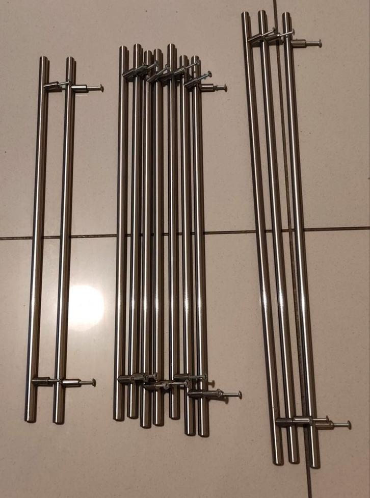 12 poignées de barre en T, Maison & Meubles, Cuisine | Éléments de cuisine, Comme neuf, Enlèvement