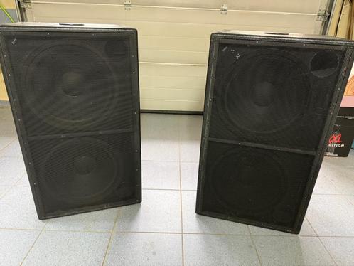 2X Dubbele 15" SUBS 800W 4Ohm, Audio, Tv en Foto, Luidsprekerboxen, Gebruikt, Subwoofer, 120 watt of meer, Overige merken, Ophalen