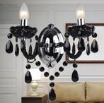 Zwart Acryl & chrome MARIE THERESE Style 2x 40w wandlamp set, Ophalen of Verzenden