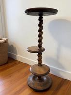 vintage houten pied de stal / bijzettafel / plantentafel, Antiek en Kunst, Ophalen of Verzenden