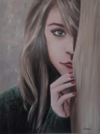peinture à l'huile portrait femme (60x80cm), Enlèvement ou Envoi